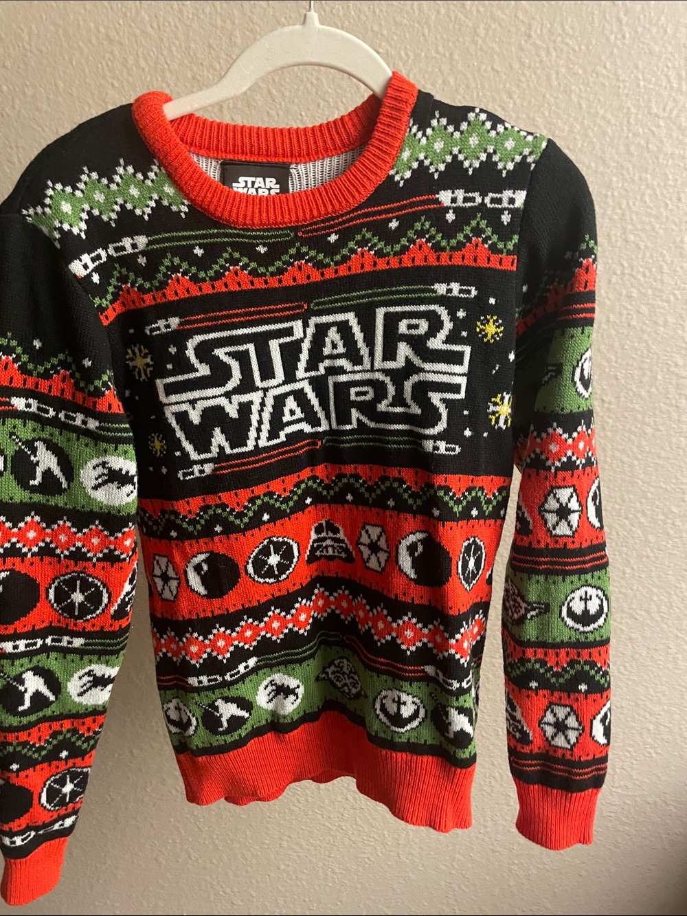 Star Wars WoMen's Crewneck Sweater - Black, Red, Green